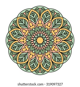 Ornamental round lace pattern.