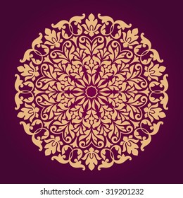 Ornamental round lace pattern.