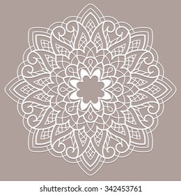 Ornamental round lace pattern.