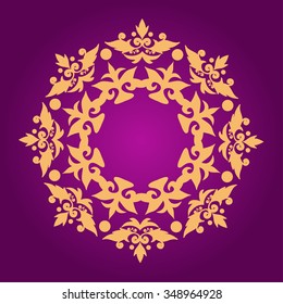 Ornamental round lace pattern.