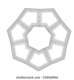 Ornamental round lace pattern. Abstract ornament. Orient traditional ornament