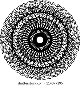 Ornamental round lace pattern background vector illustration
