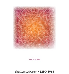 Ornamental round lace pattern, circle background