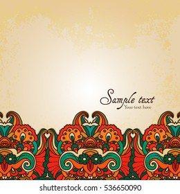 Ornamental round lace pattern, circle background with many detailsOrient traditional ornament. Oriental motif