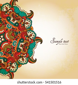 Ornamental round lace pattern, circle background with many details Orient traditional ornament. Oriental motif