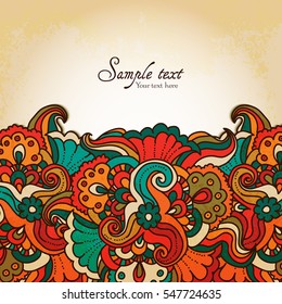 Ornamental round lace pattern, circle background with many details Orient traditional ornament. Oriental motif