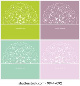Ornamental round lace pattern, circle  set background (background behind the panel is complete).