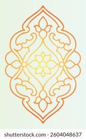 Ornamental round lace pattern with floral and vintage design.