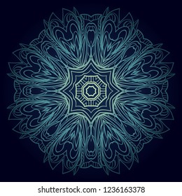 Ornamental round lace. Sacred oriental mandala. color floral ornament. Modern Decorative vector illustration for time restless.