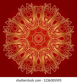 Ornamental round lace. Sacred oriental mandala. color floral ornament. Modern Decorative vector illustration for time restless.
