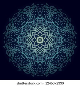 Ornamental round lace. Sacred oriental mandala. color floral ornament. Modern Decorative vector illustraation.