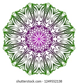 Ornamental round lace. Sacred oriental mandala. color floral ornament. Modern Decorative vector illustraation.