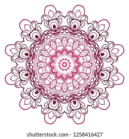 Ornamental round lace. Sacred oriental mandala. color floral ornament. Modern Decorative vector illustraation.