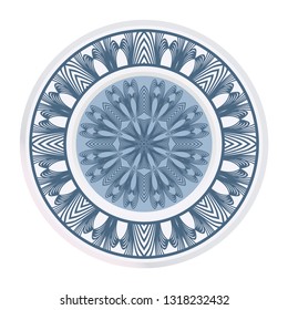 Ornamental Round Lace. Sacred Oriental Mandala. Color Floral Ornament. Modern Decorative Vector Illustration.