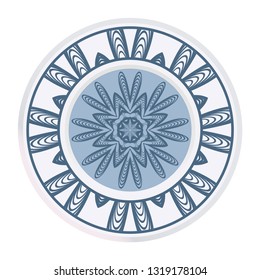 Ornamental Round Lace. Sacred Oriental Mandala. Color Floral Ornament. Modern Decorative Vector Illustration.