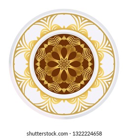 Ornamental Round Lace. Sacred Oriental Mandala. Color Floral Ornament. Modern Decorative Vector Illustration.