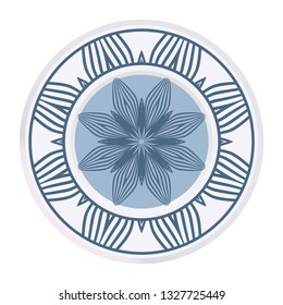 Ornamental Round Lace. Sacred Oriental Mandala. Color Floral Ornament. Modern Decorative Vector Illustration.