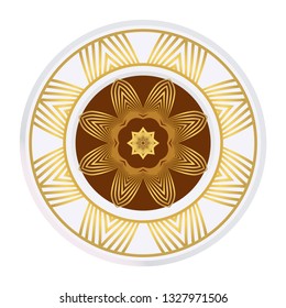 Ornamental Round Lace. Sacred Oriental Mandala. Color Floral Ornament. Modern Decorative Vector Illustration.