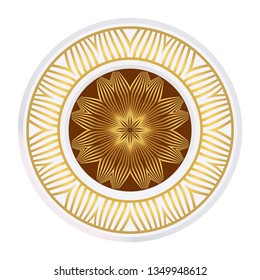 Ornamental Round Lace. Sacred Oriental Mandala. Color Floral Ornament. Modern Decorative Vector Illustration.