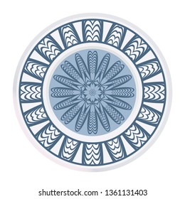 Ornamental Round Lace. Sacred Oriental Mandala. Color Floral Ornament. Modern Decorative Vector Illustration.
