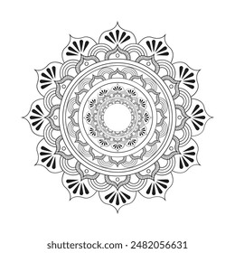 diseño de Vector de encaje redondo ornamental