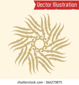 Ornamental round lace. Vector Illustration.