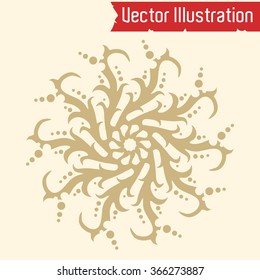 Ornamental round lace. Vector Illustration.