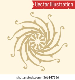 Ornamental round lace - whirlpool. Vector Illustration.