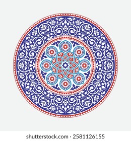 Ornamental round mandala pattern vector