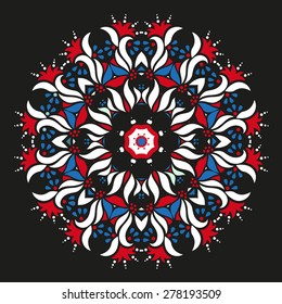 Ornamental round mandala. Vector art