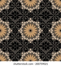 Ornamental round morocco seamless pattern. Orient traditional ornament. Oriental motif. Flat. Moroccan tile.