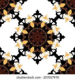 Ornamental round morocco seamless pattern. Orient traditional ornament. Oriental motif.RGB