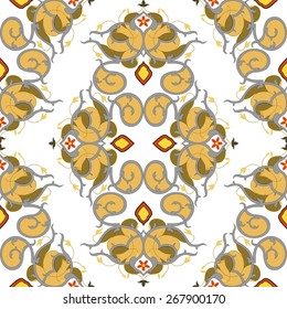 Ornamental round morocco seamless pattern. Orient traditional ornament. Oriental motif. 