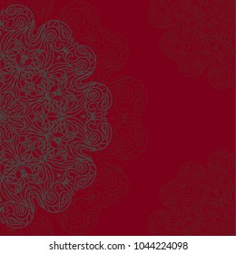 Ornamental round organic pattern, circle background with many details, can be used for wallpaper, pattern fills, ,surface textures,  round ornamental natural doily pattern, decor, decoupage.