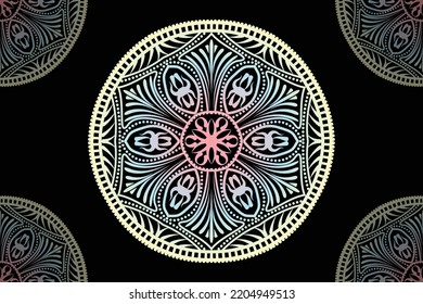 Ornamentaler Rundschmuck. Spitzenmuster. Mandala Hintergrunddesign.