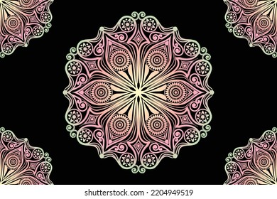 Ornamental round ornament. Lace pattern. Mandala Background Design.