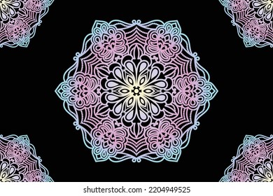 Ornamental round ornament. Lace pattern. Mandala Background Design.