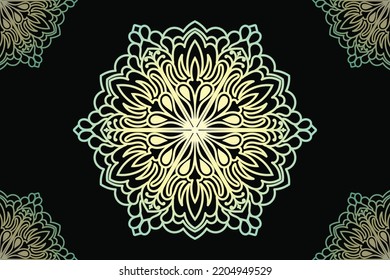 Ornamental round ornament. Lace pattern. Mandala Background Design.