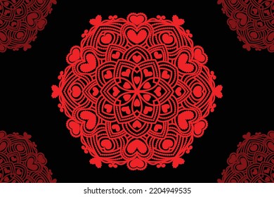 Ornamental round ornament. Lace pattern. Mandala Background Design.