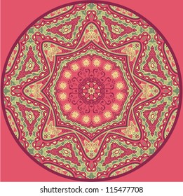 Ornamental round Paisley.