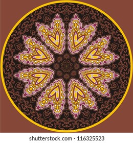 Ornamental round Paisley.