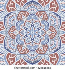 Ornamental round Paisley. Abstract pattern for your design.