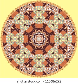 Ornamental round for paisley. Vector illustration.