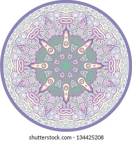 Ornamental round for paisley. Vector illustration.