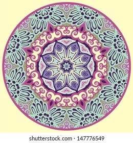 Ornamental round for paisley. Vector illustration. 