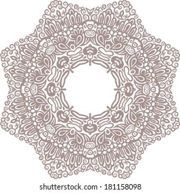 Ornamental round for paisley. Vector illustration.