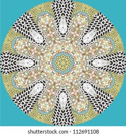 Ornamental round pattern.