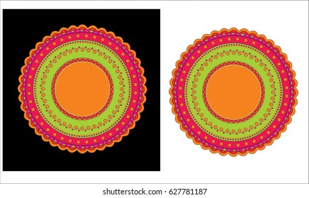 Ornamental round pattern. Colorful ornament with vintage elements Mandala. Vector 