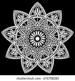 Ornamental round pattern design doodle