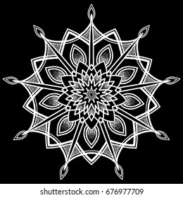 Ornamental round pattern design doodle 2